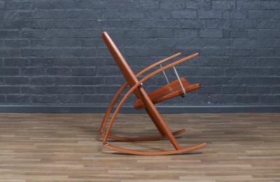 Leon Meyer Californian Studio Modern Teak Rocking Chair by Leon Meyer