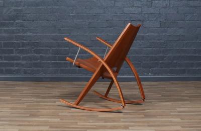 Leon Meyer Californian Studio Modern Teak Rocking Chair by Leon Meyer