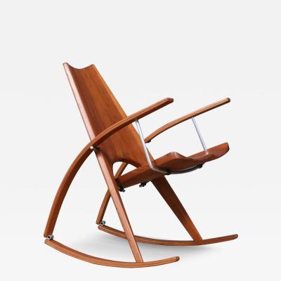 Leon Meyer Californian Studio Modern Teak Rocking Chair by Leon Meyer