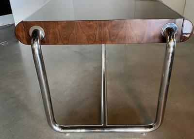Leon Rosen American Modern Palisander and Chrome Desk Leon Rosen For Pace