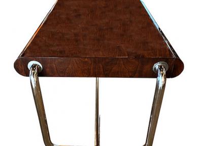 Leon Rosen American Modern Palisander and Chrome Desk Leon Rosen For Pace