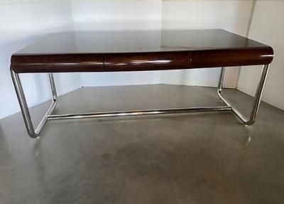 Leon Rosen American Modern Palisander and Chrome Desk Leon Rosen For Pace