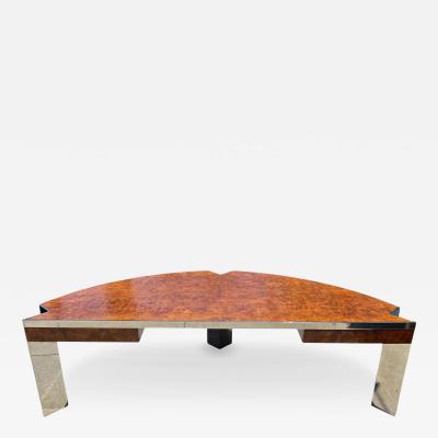 Leon Rosen Leon Rosen for Pace Collection MCM Mezzaluna Demilune Executive Desk