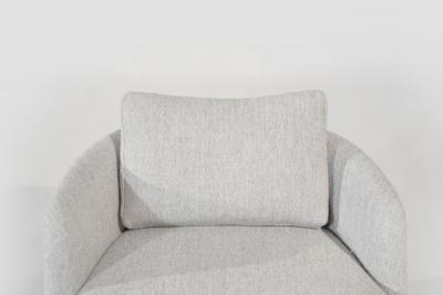 Leon Rosen Set of Swivel Lounges on Walnut Supports by Leon Rosen C 1970s