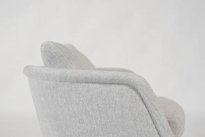 Leon Rosen Set of Swivel Lounges on Walnut Supports by Leon Rosen C 1970s