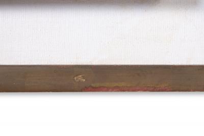 Leonardo Nierman 1960s Abstract Oil Painting on Board titled Prophesy Mexico