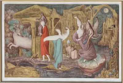 Leonora Carrington 1987 Mexican Leonora Carrington Surrealist Lithograph Signed Numbered 93 150