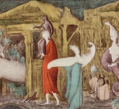 Leonora Carrington 1987 Mexican Leonora Carrington Surrealist Lithograph Signed Numbered 93 150