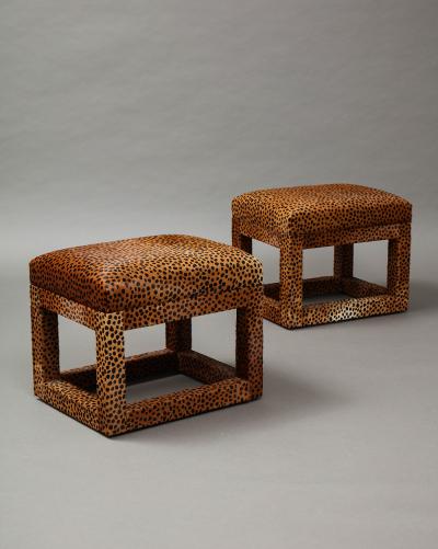 Leopard Hide Stools