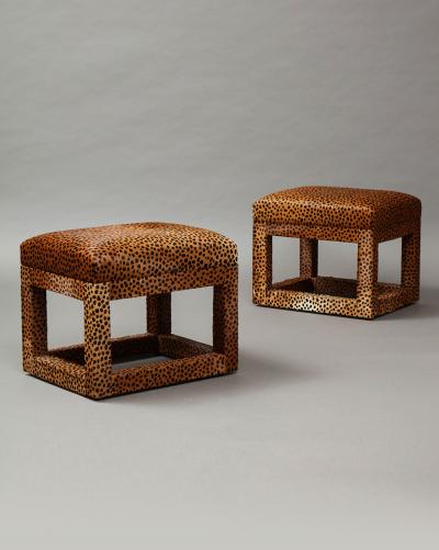 Leopard Hide Stools