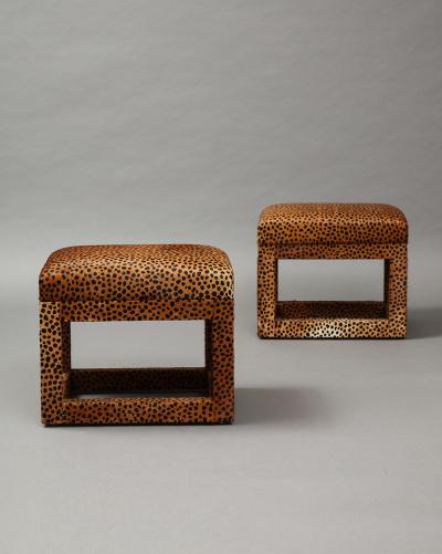 Leopard Hide Stools