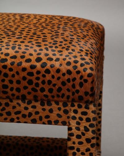 Leopard Hide Stools