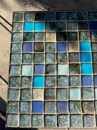 Les 2 Potiers Michelle et Jacques Serre Ceramic Coffee Table France 1960s