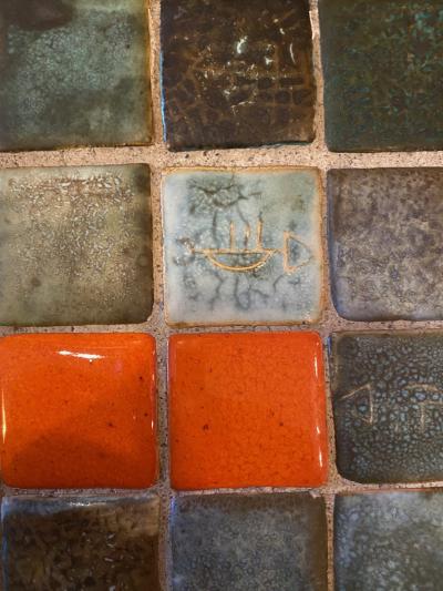 Les 2 Potiers Michelle et Jacques Serre Ceramic Coffee Table France 1960s