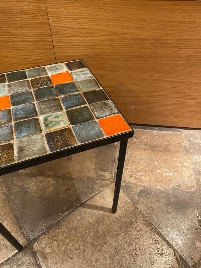 Les 2 Potiers Michelle et Jacques Serre Ceramic Coffee Table France 1960s