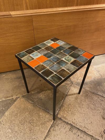 Les 2 Potiers Michelle et Jacques Serre Ceramic Coffee Table France 1960s