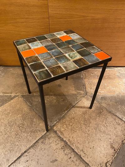 Les 2 Potiers Michelle et Jacques Serre Ceramic Coffee Table France 1960s