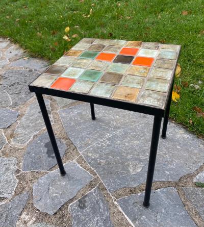 Les 2 Potiers Michelle et Jacques Serre Ceramic Coffee Table France 1960s