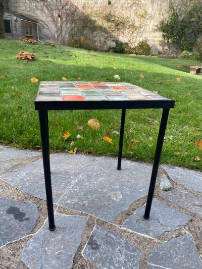 Les 2 Potiers Michelle et Jacques Serre Ceramic Coffee Table France 1960s