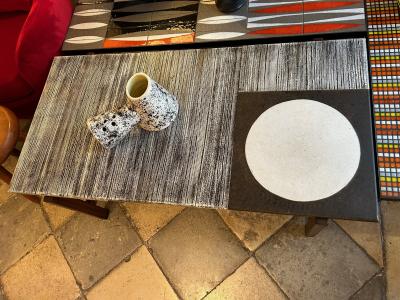 Les 2 Potiers Michelle et Jacques Serre Ceramic Coffee Table by les 2 potiers France 1970s
