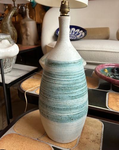 Les 2 Potiers Michelle et Jacques Serre Ceramic lamp by Les 2 Potiers France 1960s