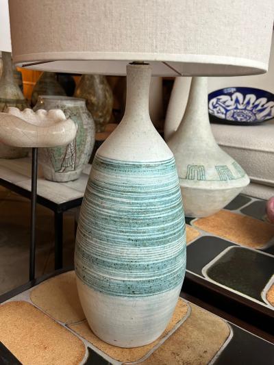 Les 2 Potiers Michelle et Jacques Serre Ceramic lamp by Les 2 Potiers France 1960s