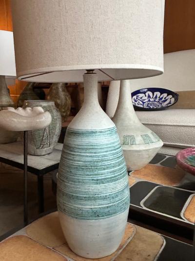 Les 2 Potiers Michelle et Jacques Serre Ceramic lamp by Les 2 Potiers France 1960s