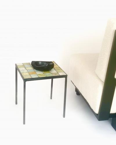 Les 2 Potiers Michelle et Jacques Serre LES 2 POTIERS MICHELLE ET JACQUES SERRE FRENCH CERAMIC SIDE TABLE