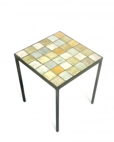 Les 2 Potiers Michelle et Jacques Serre LES 2 POTIERS MICHELLE ET JACQUES SERRE FRENCH CERAMIC SIDE TABLE