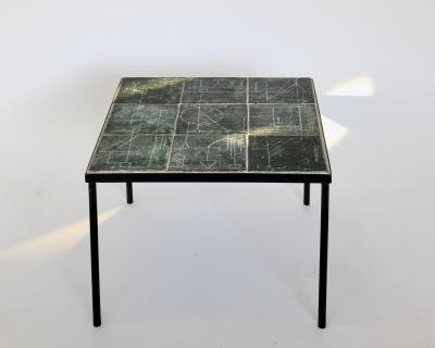 Les 2 Potiers Michelle et Jacques Serre Les 2 Potiers Michelle and Jacques Serre Deux Potiers French Ceramic Side Table