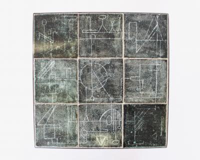 Les 2 Potiers Michelle et Jacques Serre Les 2 Potiers Michelle and Jacques Serre Deux Potiers French Ceramic Side Table