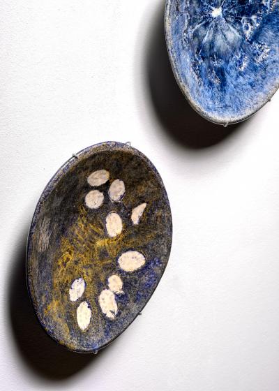 Les 2 Potiers Michelle et Jacques Serre Set of 4 Les 2 Potiers ceramic bowls