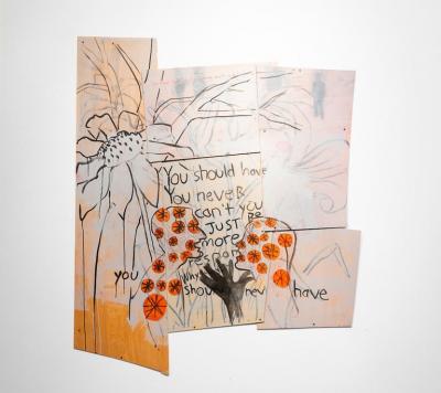 Leslie Bostrom Leslie Bostrom In Spite of Everything Mixed Media on Plywood 2017