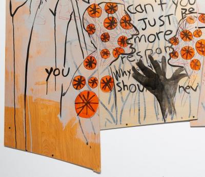 Leslie Bostrom Leslie Bostrom In Spite of Everything Mixed Media on Plywood 2017