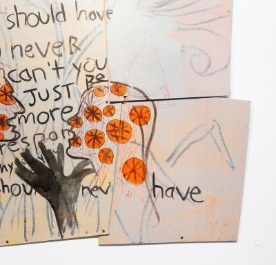 Leslie Bostrom Leslie Bostrom In Spite of Everything Mixed Media on Plywood 2017