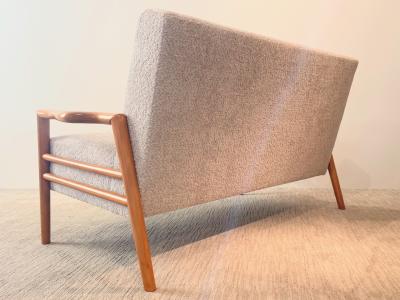 Leslie Diamond Open Arm Settee by Leslie Diamond for Conant Ball
