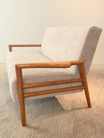 Leslie Diamond Open Arm Settee by Leslie Diamond for Conant Ball