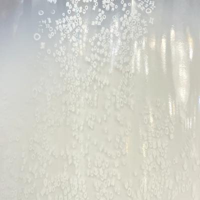 Leucos 1982 Italian Vintage Pair of Black White Crystal Murano Glass Sconces