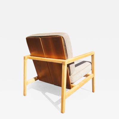 Lewis Butler Maple and Walnut Armchair Model 645 by Lewis Butler for Knoll Associates