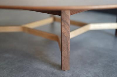 Lewis Butler Natural Walnut Coffee Table by Lewis Butler for Knoll C 1950s