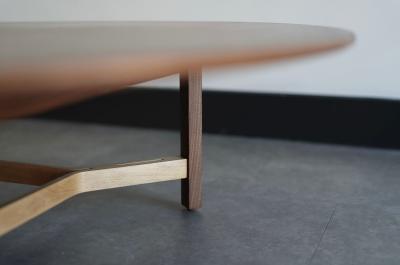 Lewis Butler Natural Walnut Coffee Table by Lewis Butler for Knoll C 1950s