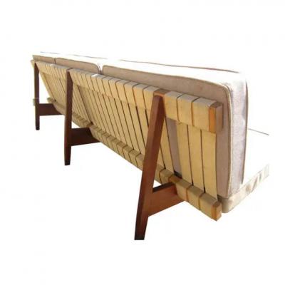 Lewis Butler Vintage Maple Frame Knoll Sofa by Lewis Butler for Knoll