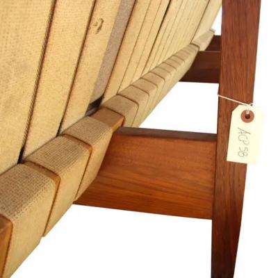 Lewis Butler Vintage Maple Frame Knoll Sofa by Lewis Butler for Knoll