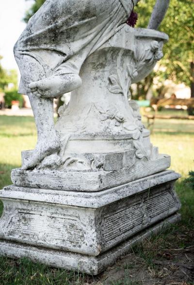 Liberty Style Marble Grit Sculpture of a Seated Female Figure 1930s