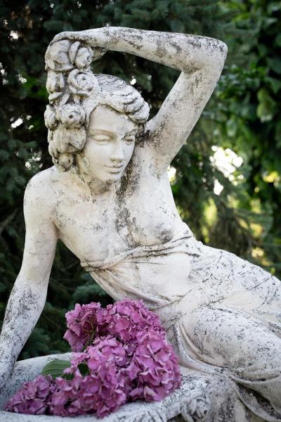 Liberty Style Marble Grit Sculpture of a Seated Female Figure 1930s