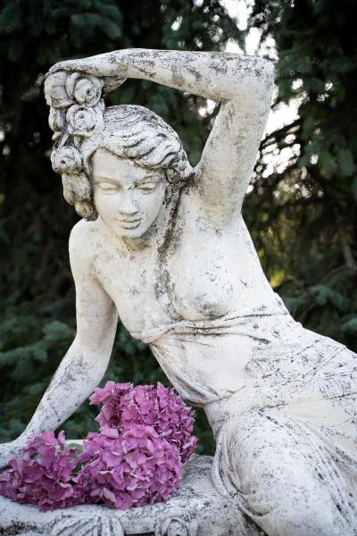 Liberty Style Marble Grit Sculpture of a Seated Female Figure 1930s