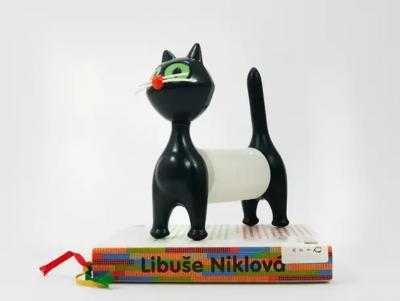 Libuse Niklova Accordion Squeaky Toy Cat Tomcat by Fatra Czechoslovakia 1960s