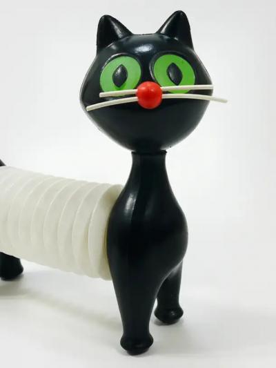 Libuse Niklova Accordion Squeaky Toy Cat Tomcat by Fatra Czechoslovakia 1960s