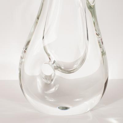 Licio Zanetti Mid Century Modern Sculptural Translucent Handblown Murano Vase by Licio Zanetti