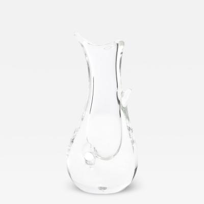 Licio Zanetti Mid Century Modern Sculptural Translucent Handblown Murano Vase by Licio Zanetti